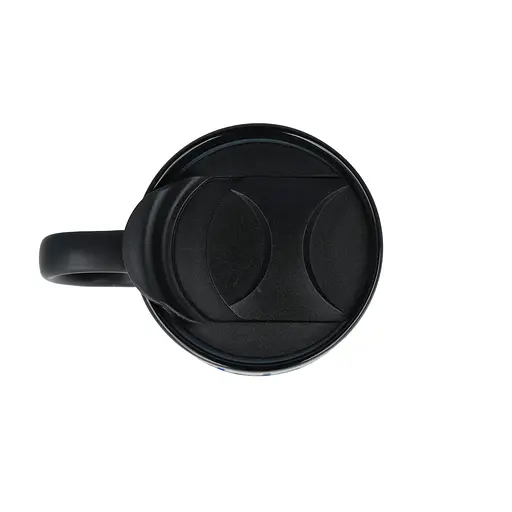 Керамічний кавовий кухоль OldBro Black Ukraine 400 мл з корковим дном і кришкою - фото 4