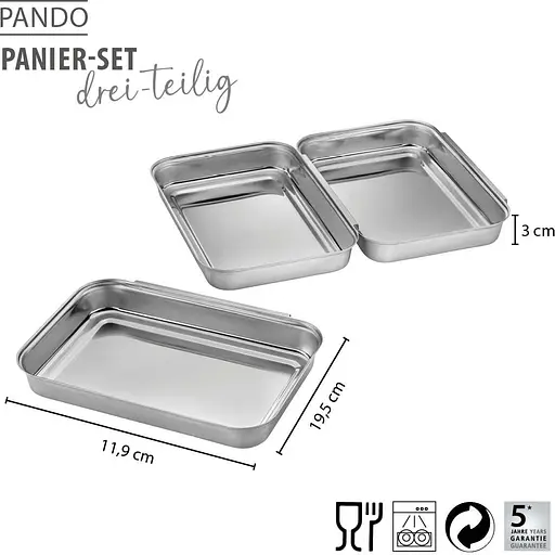 Набір ємностей для панірування Gefu Pando 3 предмети (14764) - фото 2