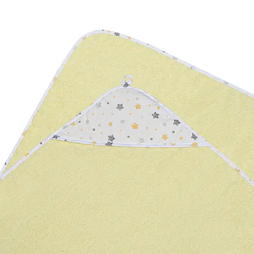 Куточок махровий Home Line Зірочки жовтий-сірий 90х90 см (200205) - фото 2