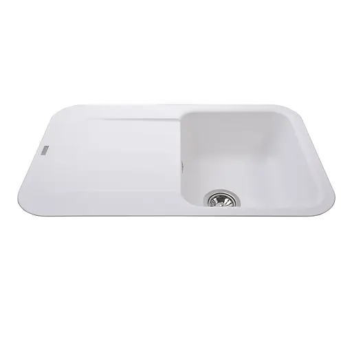 Гранітна мийка Globus Lux Ober білий 780x500 мм А0007, Білий - фото 5