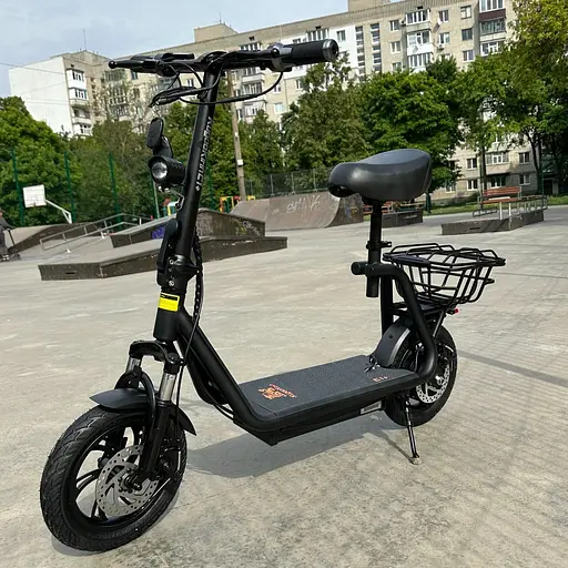 Электросамокат KUGOO Kirin C1+ Plus 18Ah 2025 года с сиденьем и корзиной - фото 4