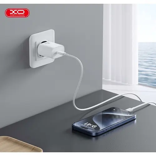 Сетевое зарядное устройство XO CE25 PD25W USB-C Fast Charger with Lightning cable Белый - фото 4