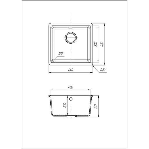 Кухонна мийка Romzha Mira U-400 Avena (501) - фото 6
