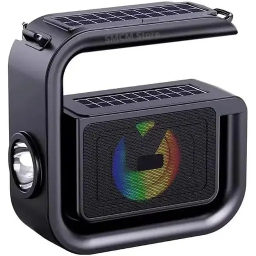 Бездротовий G-подібний динамік DV-600 з подвійною зарядкою сонячної енергії, спалахом, барвистим світлом RGB