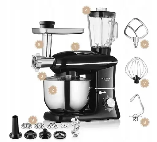 Кухонный комбайн Mozano планетарный Kitchen Assistant 6 в 1 3200 Вт чаша 6.2 л - фото 5