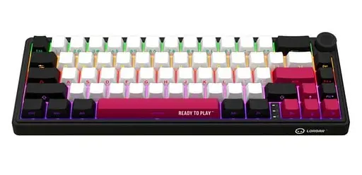 Клавіатура Lorgar KBP70MW Pro Wireless 65% Compact Black Red EN/UA (LRG-KBP70MW-BK-US) - фото 1