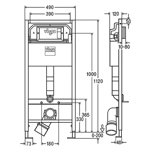 Інсталяція для унітазу Viega Prevista Dry 3 в 1 771973+460440+773748 - фото 2