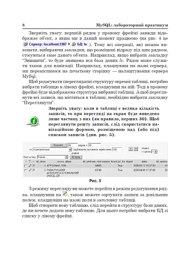 MySQL: Лабораторний практикум. Посібник для студентів. - фото 7