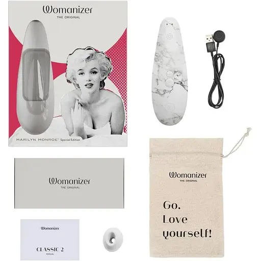 Стимулятор Womanizer Marilyn Monroe (White Marble) - фото 5