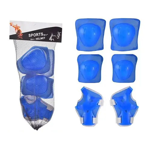 Набор защиты, наколенники, налокотники, в сетке, Z41489 (в ассортименте)