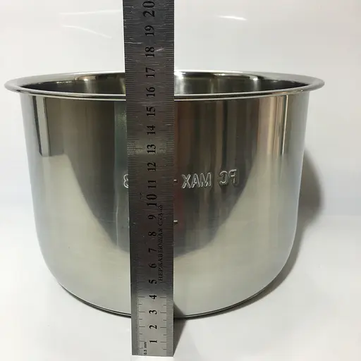 Кастрюля из нержавеющей стали 6 л. на мультиварку-скороварку YUMMY YPC-A600G, YPC-A600X, YPC-601X, YPC-602G - фото 4