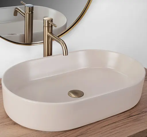 Умивальник Rea Nadia 60 beige matt накладний REA-U9661 - фото 2