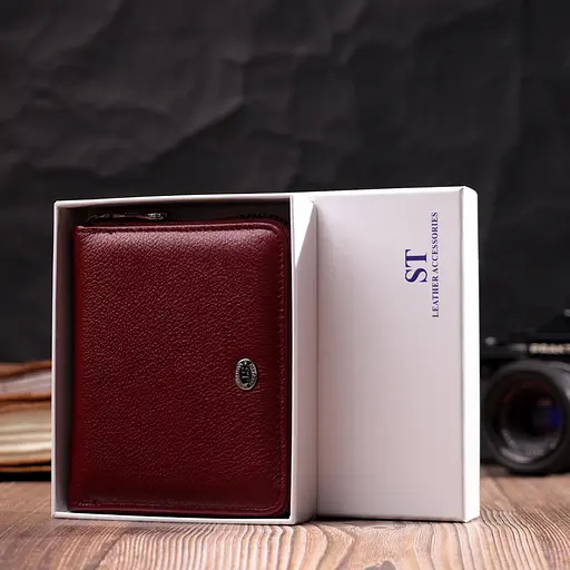 Кожаный женский кошелек ST Leather 12.5х10.2х2 см acs0028396 - фото 8