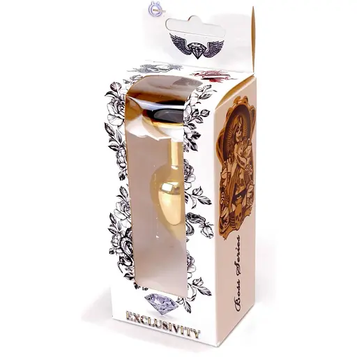 Анальна пробка Boss Of Toys Boss Series - Jewellery Gold Plug Black S, BS6400020, Золотий / Чорний - фото 8