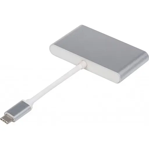 USB-Хаб ATcom USB Type-C 3хUSB3.0, USB Type-C, 0.1м, металл Silver (12808) - фото 2
