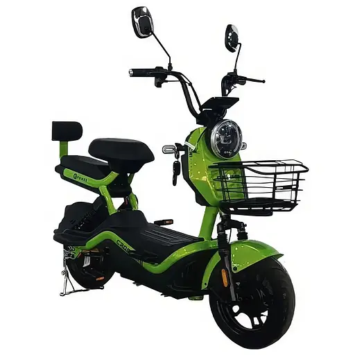 Електроскутер Двомісний Crosser CR1 (800W, 60V, 24ah графенові АБК) Зелений - фото 2