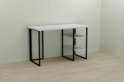 Компьютерный стол Ferrum-decor Кевин 75x100x70 черный ДСП Белый 32мм (FRD-103823)