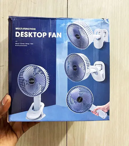 Мини вентилятор Desktop fan ручной с прищепкой аккумуляторный портативный переносной на аккумуляторе USB - фото 7