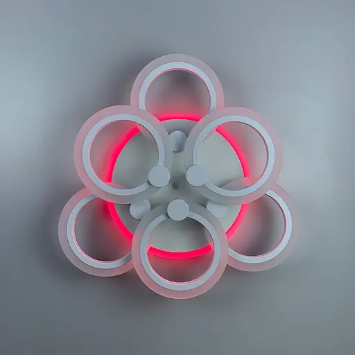 Світлодіодна біла люстра Senta на 6 кілець Line.F A 2374/3+3S WH - фото 7