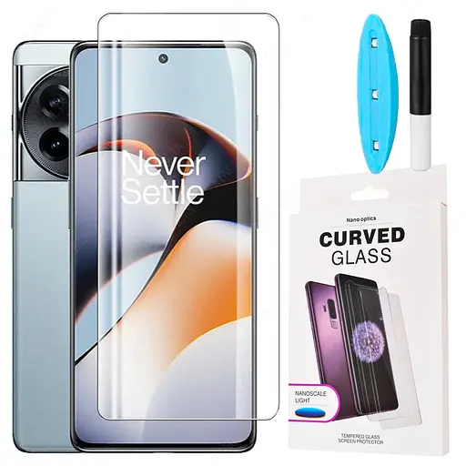 Захисне скло DK для OnePlus Ace 2 Pro UV Curved 015456 clear 2 шт. - фото 3