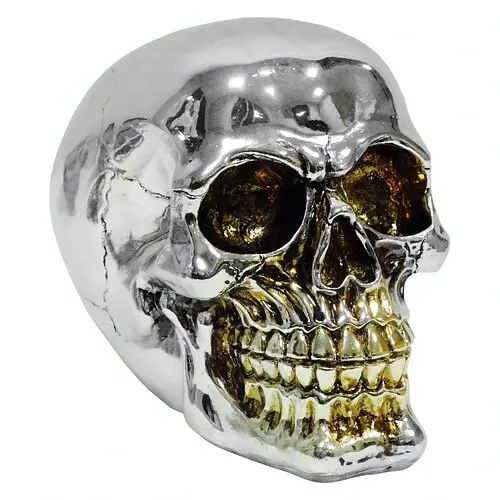 Череп Йорик серебристый - фото 1