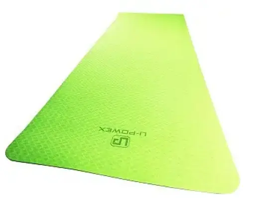 Коврик для йоги и фитнеса U-powex TPE Yoga mat Green/Black (183х61х0.6) (UP_1000_TPE_Gr/Black) - фото 3