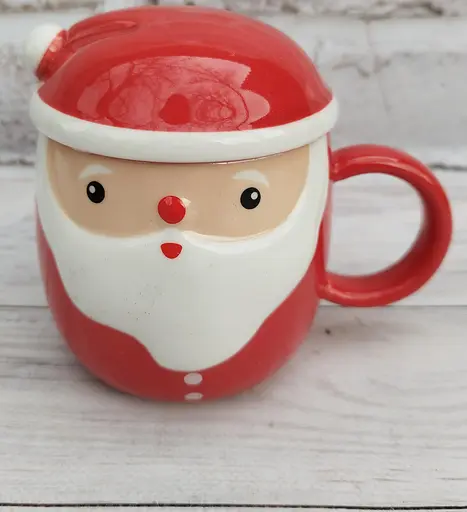 Кружка новогодняя Olens O8030-218 Морозко с керамической крышкой 360 мл Красная - фото 2