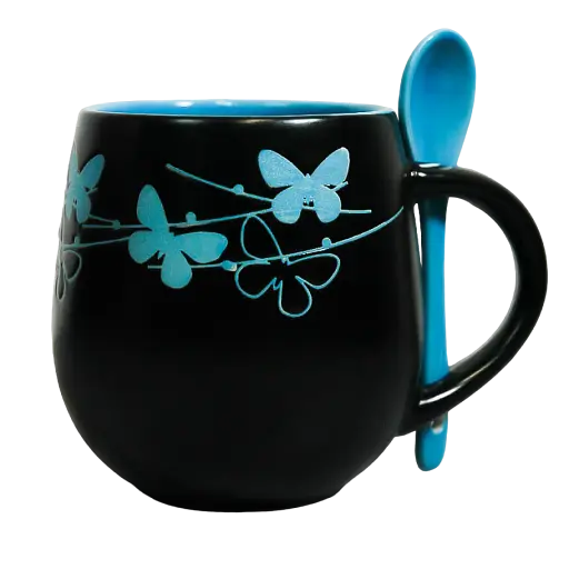 Чашка Vittora Барви ночі з ложкою 450 мл 1 шт. (134842) - фото 3