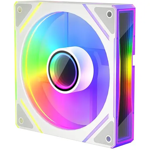 Вентилятор 120 мм 1stPlayer FC(AP) білий 120х120х25 мм ARGB підсвічування до 1800 об/хв до 32.2 дБ 4-pin (PWM)/3-pin - фото 1