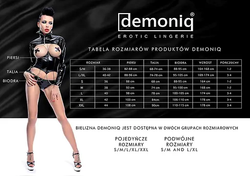 Боди Demoniq LadyX Gracia S черный - фото 7