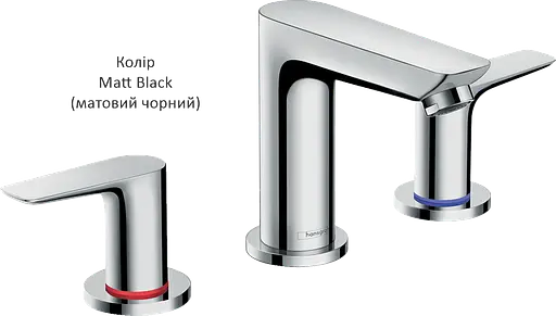 Змішувач Hansgrohe Talis E для умивальника на 3 отвори Matt Black 71733670 Чорний матовий - фото 2