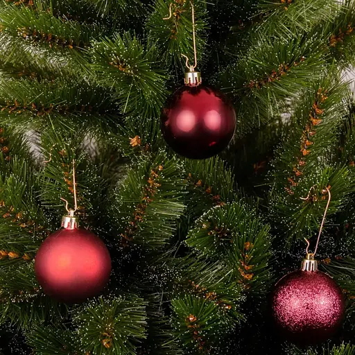 Набір ялинкових куль Mica Decorations вишневі 6 см 27 шт. (1181970) - фото 2