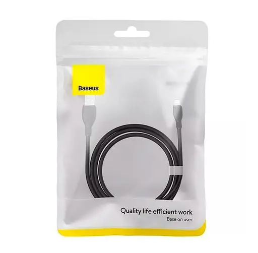 Кабель Baseus Pudding Series Fast Charging Cable USB to iP 2.4A 1.2 м Cluster Чорний - фото 2
