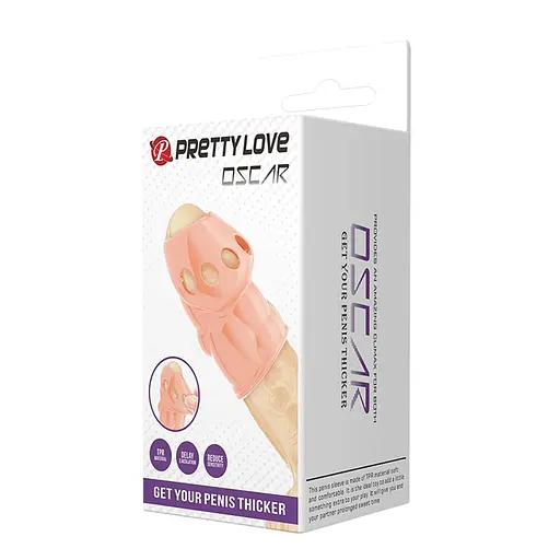 Насадка на пенис Pretty Love Oskar Penis Thicker Flesh 6.4 см телесный - фото 12