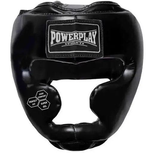 Боксерский тренировочный шлем PowerPlay 3043 S Black