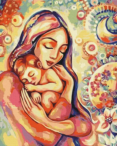 Картина за номерами на підрамнику Brushme В обіймах візерунків