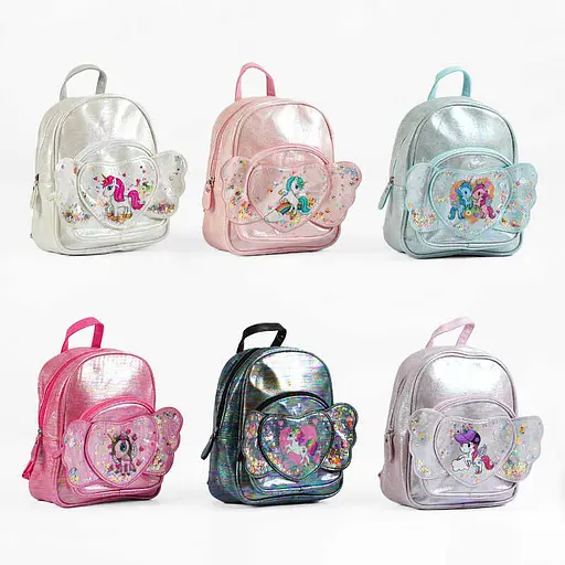 Рюкзак із єдинорогом, на 1 відділення, 24x20x8 см, C62917 (В асортименті) - фото 6