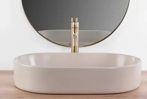 Умивальник Rea Nadia 60 beige matt накладний REA-U9661 - фото 3