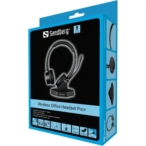Гарнитура Sandberg Wireless Office Headset Pro+ Bluetooth Black - фото 5