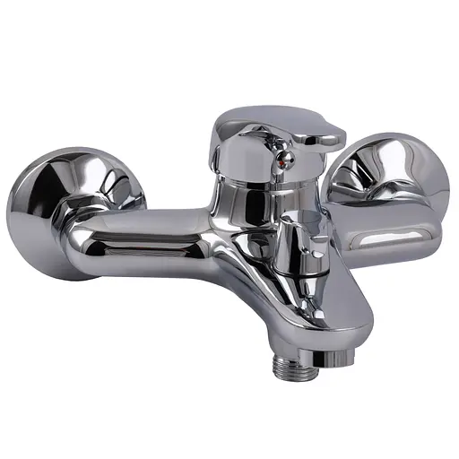 Смеситель для ванны Globus Lux Solly GLSO-0102NE латунный с ручной лейкой для душа и креплением настенным - фото 3