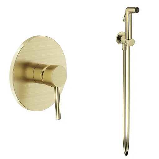 Гігієнічний душ прихованого монтажу Volle Cruze cepillado oro SET20240415 - фото 1