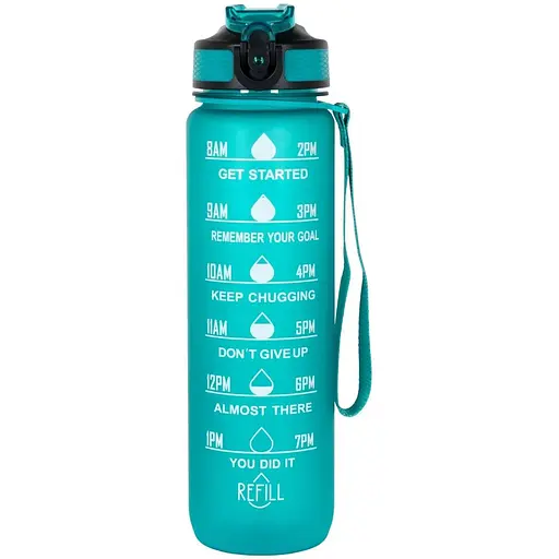 Пляшка для води Tritan фітнес, спорт, прогулянка GO 1 л Green - фото 1