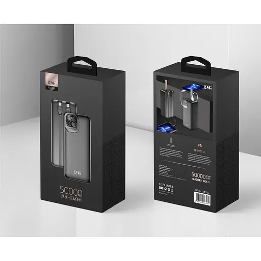 Зовнішній акумулятор - портативна батарея King Power KPG-501 50000mah 22.5W QC3.0 LED 2 in 1 - фото 4