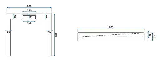Душовий піддон Rea Grand black 90x90 REA-K4595 Чорний - фото 12
