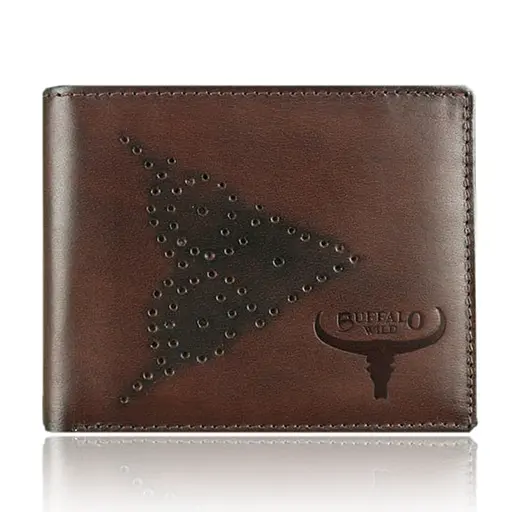 Чоловічий шкіряний гаманець коричневий без застібки Always Wild N7-02-GG - фото 1