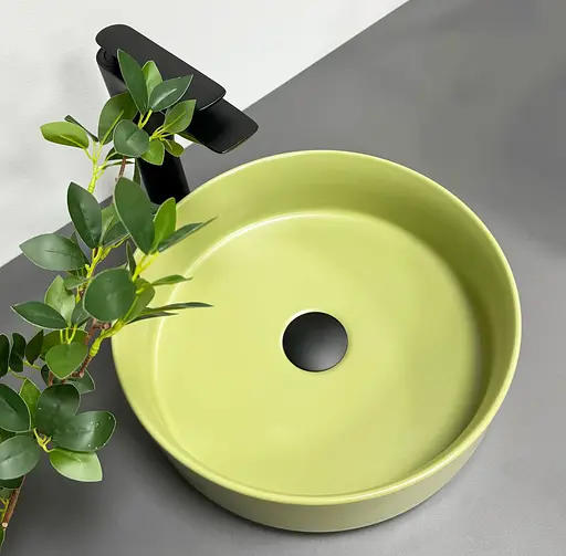 Умивальник VBI Prato olive matt накладний VBI-011402, Зелений - фото 2