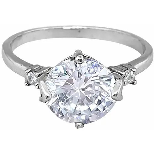 Серебряное кольцо РЕГЕЛЬ с фианитами. 1240/1Р-CZ 17 - фото 1