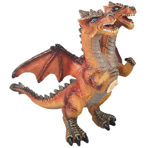 Фигурка Dino Toys Дракон с двумя головами со звуком коричневый 518A (Q9899-518A) - фото 1