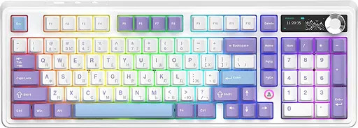 Клавиатура Ajazz AK980 V2 Gift Switch V2 Purple White Blue (AK980-V2-G-PWB) - фото 1