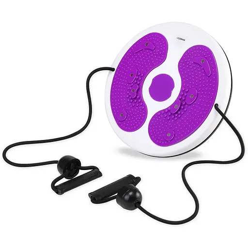 Диск для талии Cornix Twisting Waist Disc с эспандерами White/Violet XR-0449 - фото 1